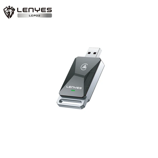 LENYES LCP02 Wireless CarPlay and Android Auto Adapter Black with Bluetooth 5.0, Wi-Fi Connectivity, Plug-and-Play Installation, and Automatic Reconnection