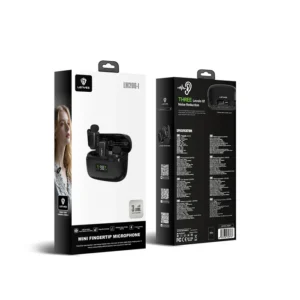 LENYES LM206-I 3-Level Noise Reduction Mini Fingertip Lightning Microphone (Black) - Image 3