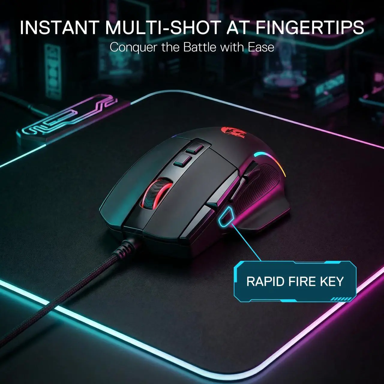 REDRAGON VIPER Wired RGB Gaming Mouse M925 (Black) - Image 2
