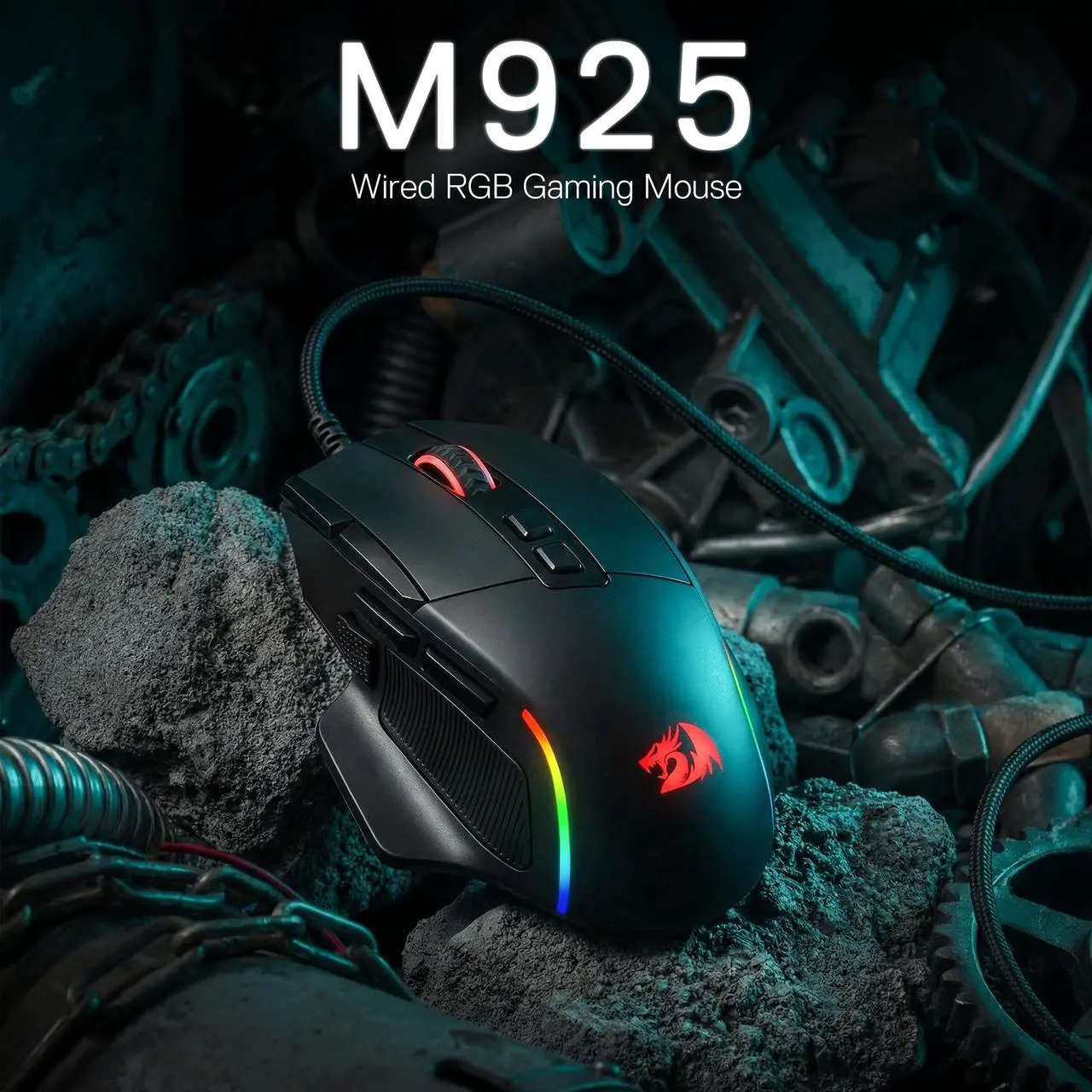 REDRAGON VIPER Wired RGB Gaming Mouse M925 (Black) - Image 4