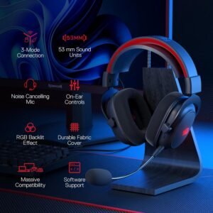 Alternative view of REDRAGON ZEUS PRO RGB Wireless 7.1 Surround Sound Gaming Headset H510-PRO (Black)