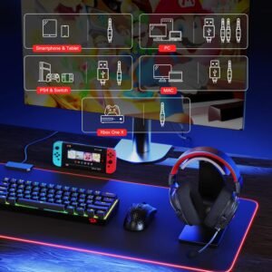 REDRAGON ZEUS PRO RGB Wireless 7.1 Surround Sound Gaming Headset H510-PRO (Black) - Image 7