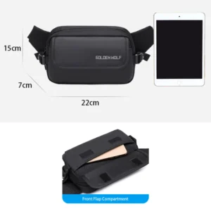 GOLDEN WOLF Y00028 Cross Bag -Black - Image 9