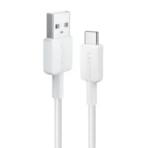 Anker 322 USB-A to USB-C Charging Cable 0.9m A81H5H21 White for Fast Charging and Data Sync