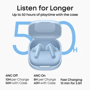 Alternative view of Anker Soundcore R60i NC Auto Noise Cancelling Wireless Earbuds D1202H31 (Blue)