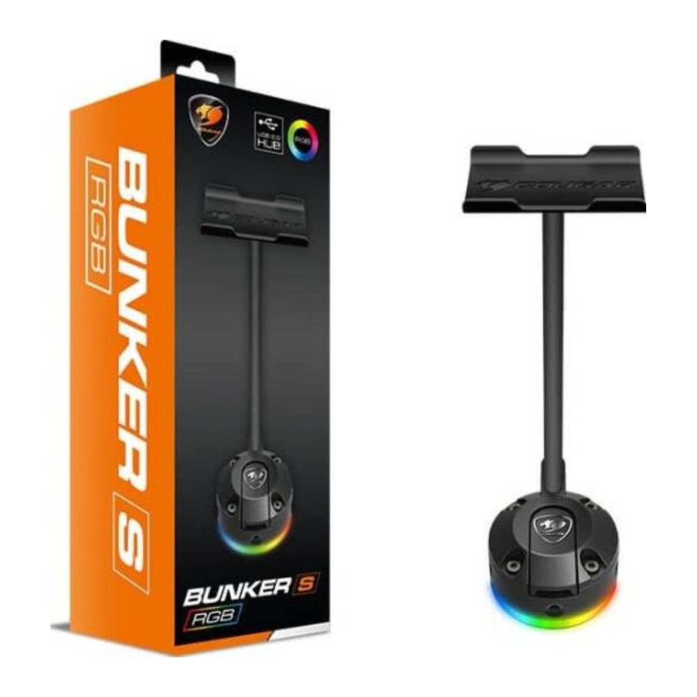COUGAR BUNKER S RGB Headset Stand with USB HUB CGR-XXNB-HS1RGB - Image 5