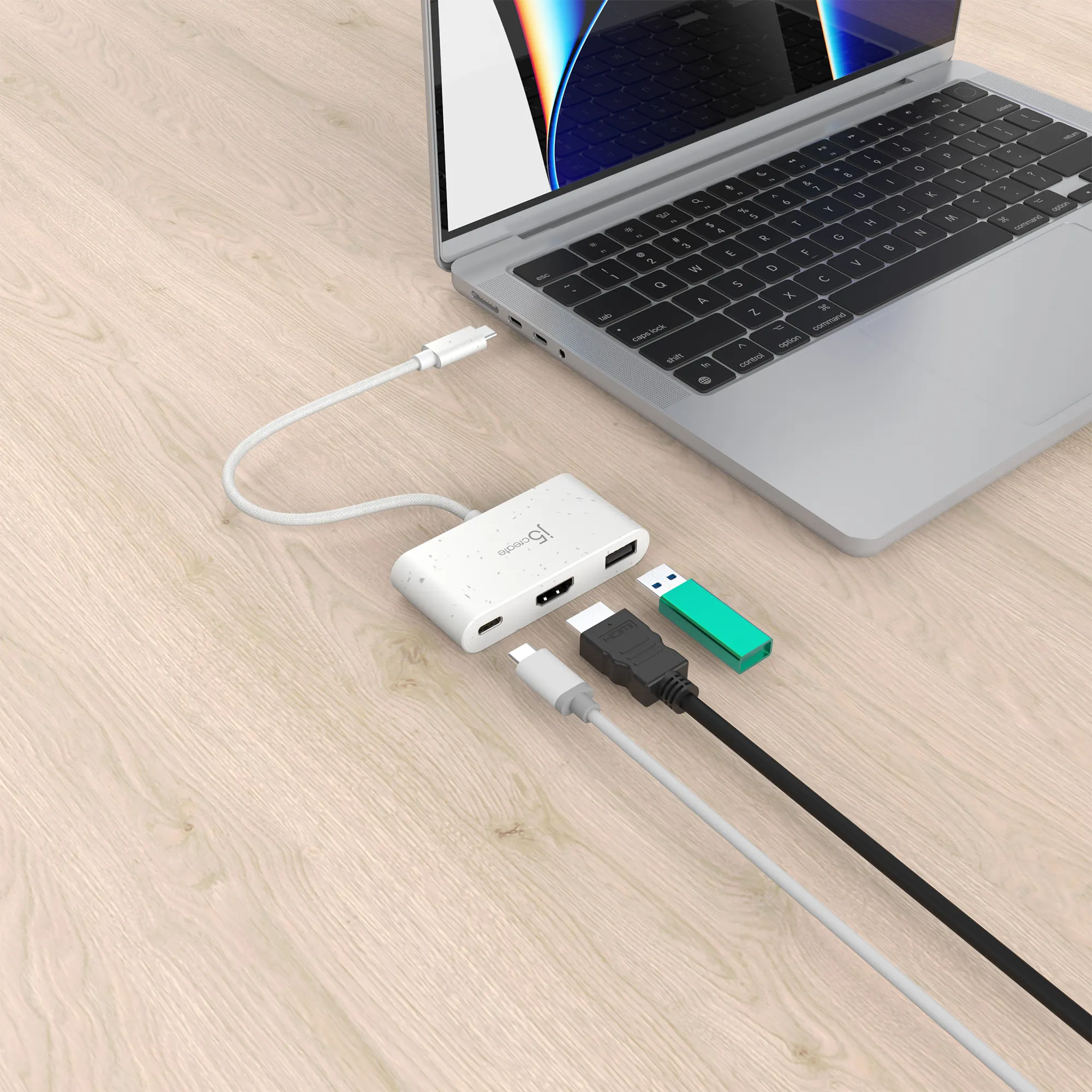 j5create JCA379EW USB-C To HDMI & USB-A With Power Delivery -WHITE - Image 4