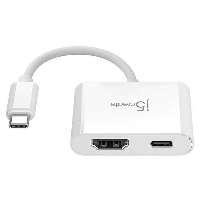 j5create JCA152 USB-C To 4K HDMI Adapter With Power Delivery -WHITE - Image 3