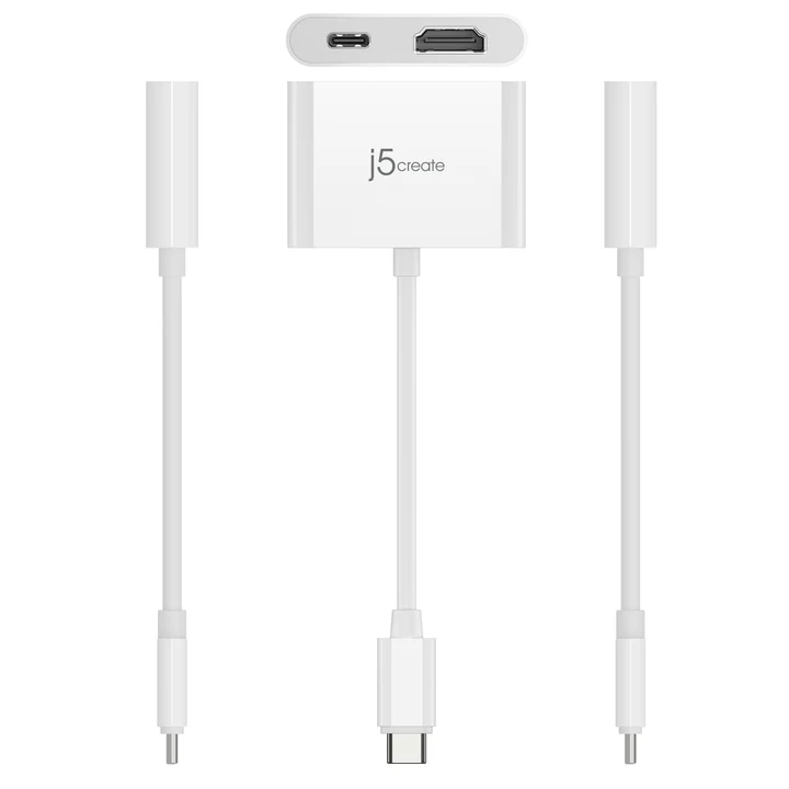 j5create JCA152 USB-C To 4K HDMI Adapter With Power Delivery -WHITE - Image 6