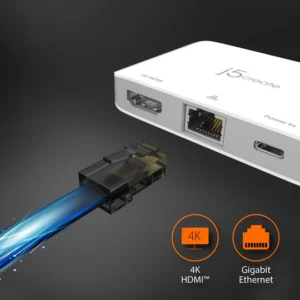 j5create JCA351 USB-C to HDMI Ethernet Adapter -WHITE - Image 11