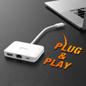 j5create JCA351 USB-C to HDMI Ethernet Adapter -WHITE - Image 12