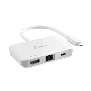 Alternative view of j5create JCA351 USB-C to HDMI Ethernet Adapter -WHITE