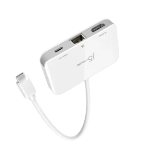 j5create JCA351 USB-C to HDMI Ethernet Adapter -WHITE - Image 3