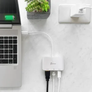 j5create JCA351 USB-C to HDMI Ethernet Adapter -WHITE - Image 8