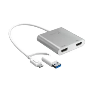 j5create JCA365 USB-C to Dual HDMI Multi-Monitor Adapter White