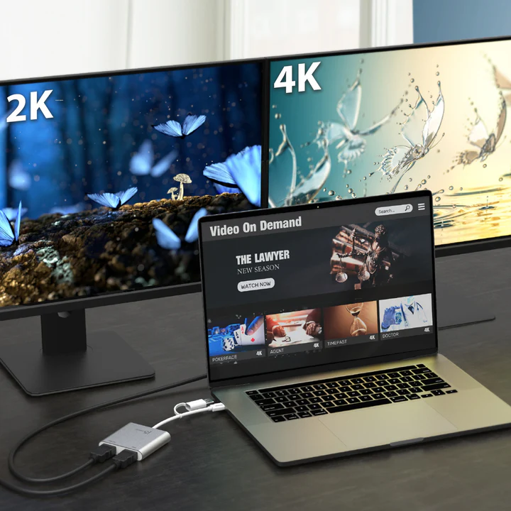j5create JCA365 USB-C To Dual HDMI Multi-Monitor Adapter -WHITE - Image 3