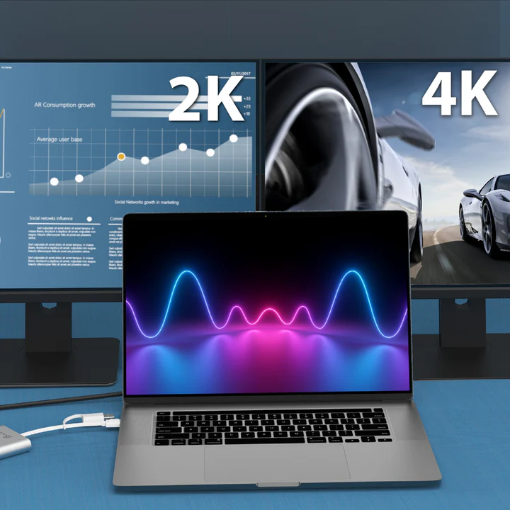 j5create JCA365 USB-C To Dual HDMI Multi-Monitor Adapter -WHITE - Image 4