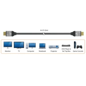 j5create JDC53 8K UHD Ultra High Speed HDMI Cable 2.0m -Black - Image 6
