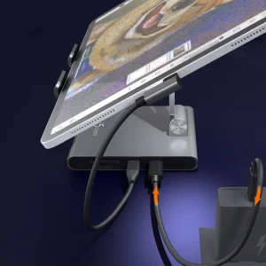 j5create JTS224 Multi-Angle Stand With Docking Station For iPad Pro-Silver - Image 6