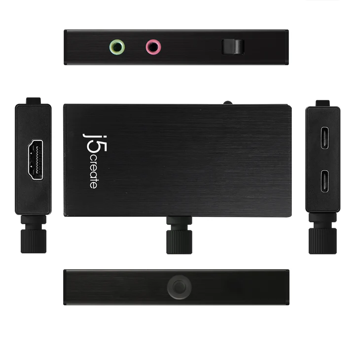 j5create JVA02 Live Capture Adapter HDMI To USB-C With Power Delivery -Black - Image 3