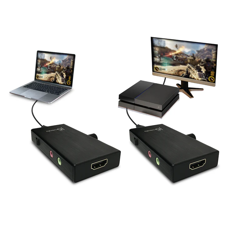 j5create JVA02 Live Capture Adapter HDMI To USB-C With Power Delivery -Black - Image 4