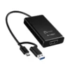 j5create JVA11 4K HDMI Video Capture Adapter Black