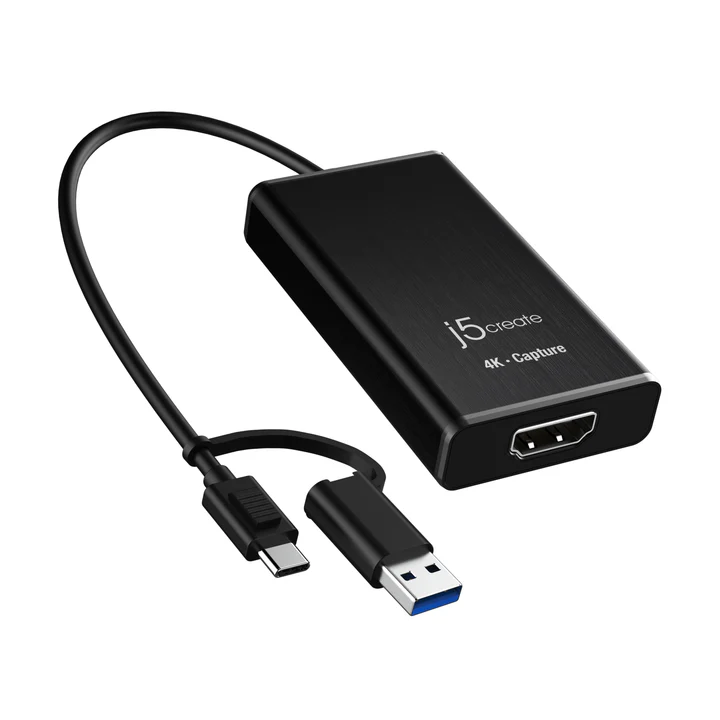 j5create JVA11 4K HDMI Video Capture Adapter Black