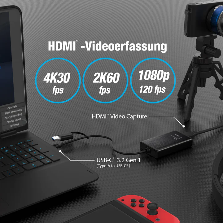 j5create JVA11 4K HDMI Video Capture Adapter-Black - Image 4