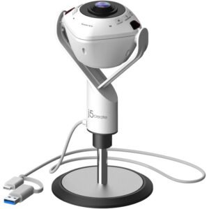 j5create JVU368 360 AI-Powered Webcam with Speakerphone Silver