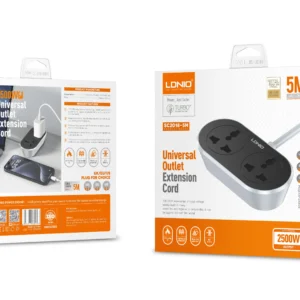 LDNIO SC2018-10M Universal Outelet Extension Cord 10.0m Cord with 2x AC Outlet - Image 5