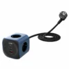 LDNIO SC3338 2500W Power Strip Black with 3 AC outlets, 2 USB-C PD ports, 1 USB-A QC 3.0 port, and 2-meter power cable