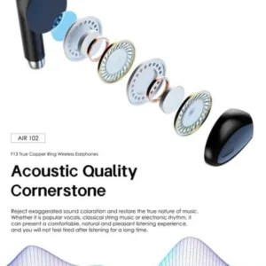 LENYES AIR102 Wireless Earbuds -Black - Image 4