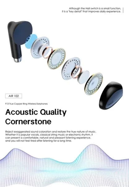 LENYES AIR102 Wireless Earbuds -Black - Image 4