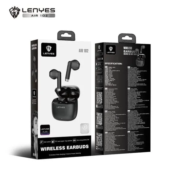 LENYES AIR102 Wireless Earbuds -Black - Image 5