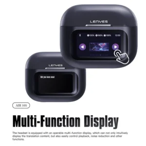 LENYES AIR105 Ai Translation Noise-Cancelling Wireless Earbuds -Black - Image 3