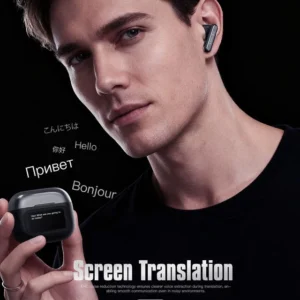 LENYES AIR105 Ai Translation Noise-Cancelling Wireless Earbuds -Black - Image 7