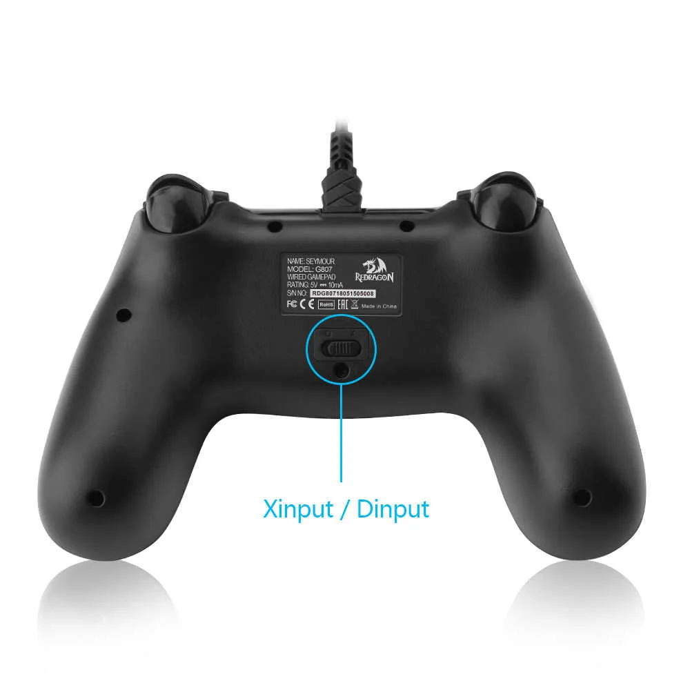 REDRAGON SATURN Wired Gamepad G807 (Black) - Image 9