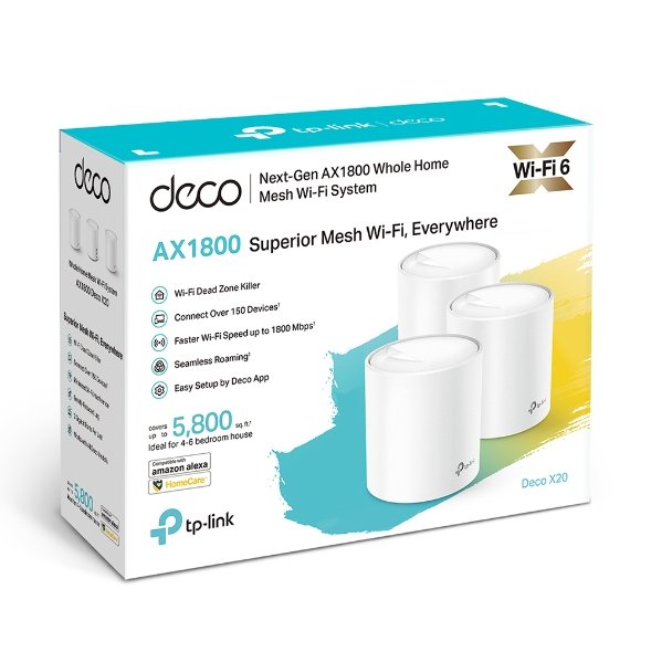 TP-Link Deco X20 AX1800 Whole Home Mesh Wi-Fi 6 System (3Pack) - Image 3