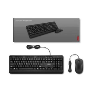 Alternative view of Lenovo 160 Wired Combo Keyboard and Mouse (Black)