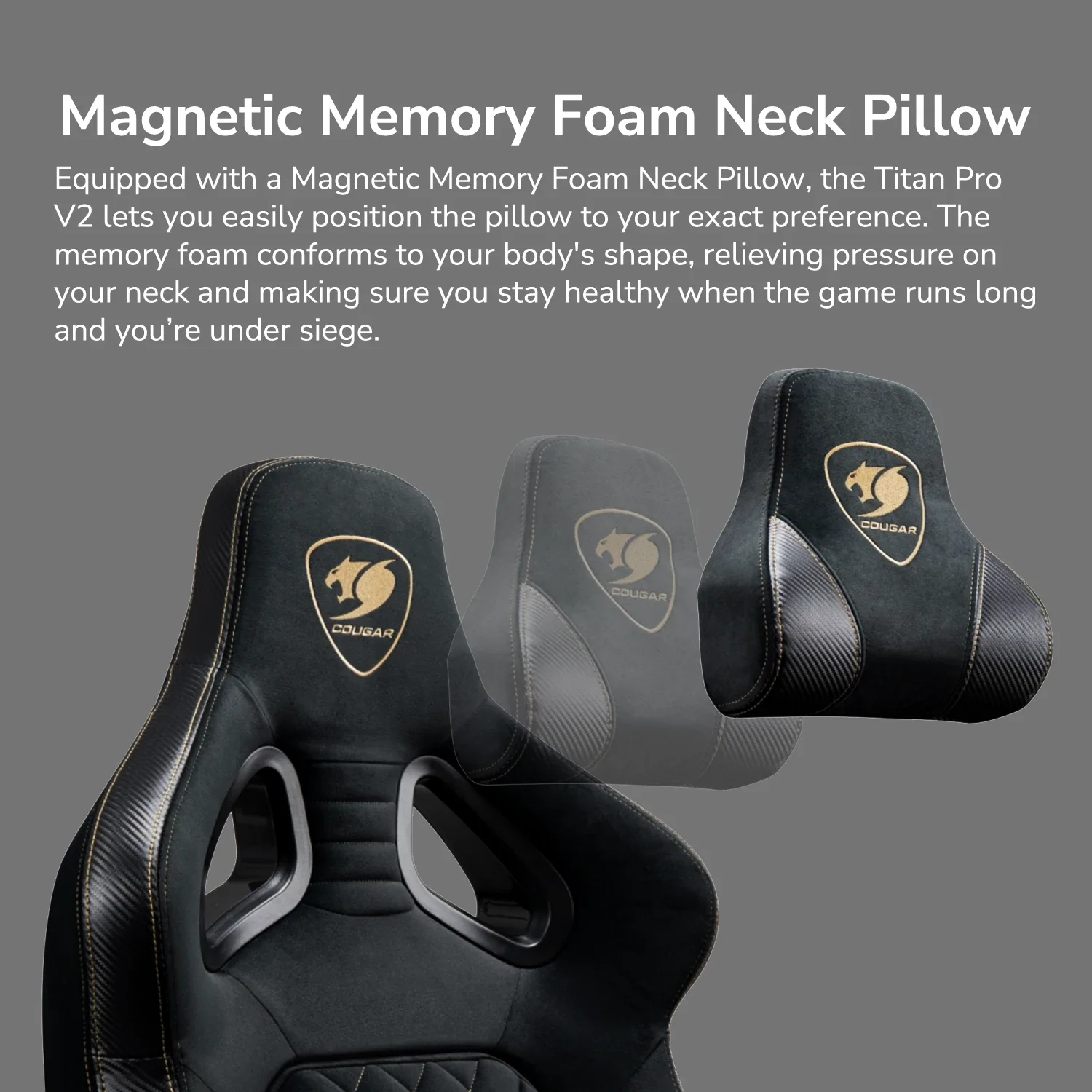 COUGAR TITAN PRO V2 GOLD F Gaming Chair -Black - Image 13