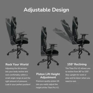 COUGAR TITAN PRO V2 GOLD F Gaming Chair -Black - Image 16