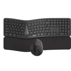 RAPOO 8810ME Ergonomic Wireless Keyboard and Mouse EN Layout (Black)