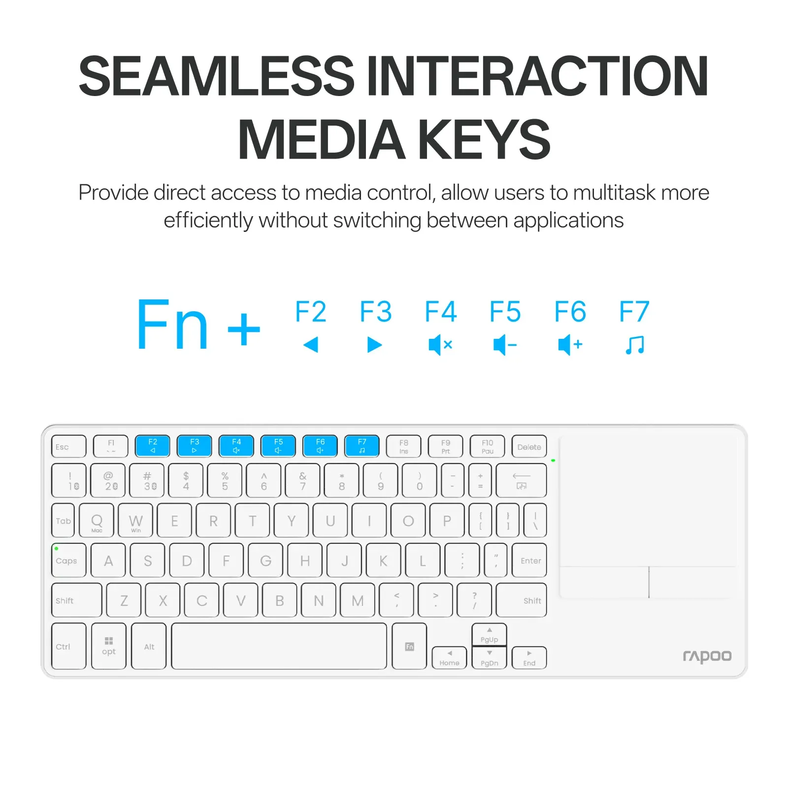 RAPOO E900T Multi-mode Wireless ultra-slim Bluetooth Keyboard - Image 8