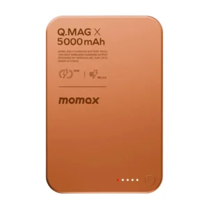 momax IP116Am Q.MAG X 15W 5000mAh Magnetic Wireless Battery Pack 8.3mm Ultra Slim (Orange)