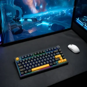 Alternative view of AULA F75 Reaper SW Hot Swappable RGB TKL Backlight Gasket 4000mAh Mechanical Gaming Keyboard (Gradient Black)