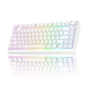 AULA F75 Star Vector SW Hot Swappable 4000mAh RGB Backlight Gasket Mechanical Gaming Keyboard (White Contour)