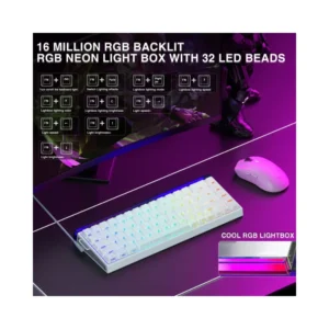 AULA HERO68 HE Magnetic Black King SW Hot Swappable RGB 65% Backlight Wired Mechanical Gaming Keyboard (White Contour) - Image 4