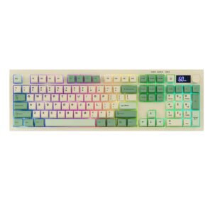 AULA WIND S102PRO RGB Backlight Full Size 3-Mode TFT Screen Volume Knob Silicone Membrane AR/EN Keyboard (Grey)