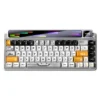 AULA leobog AMG65 Jasper SW RGB 65% Hot Swappable Dual Screen 315 LEDs 3-Modes Mechanical Gaming Keyboard (White Arctic Starlight)