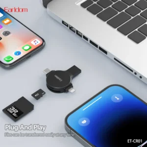 Earldom ET-CR03 5-in-1 OTG Data Transfer Card Reader - Image 4